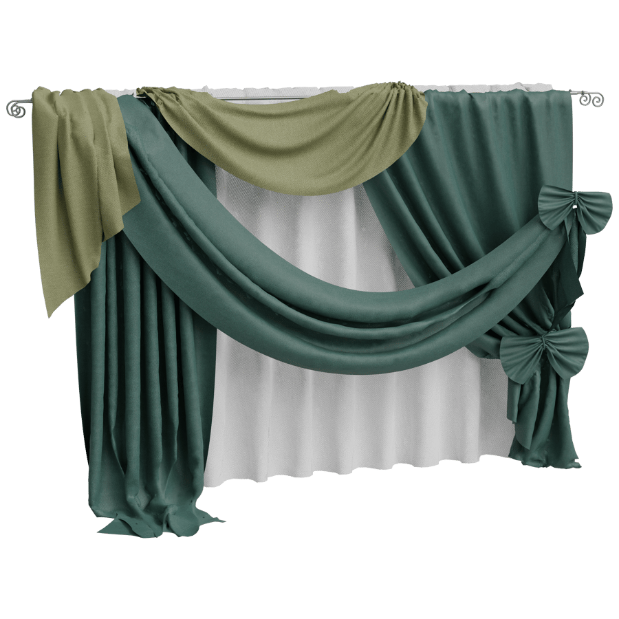 Curtain Drapes 3D Model - A23D