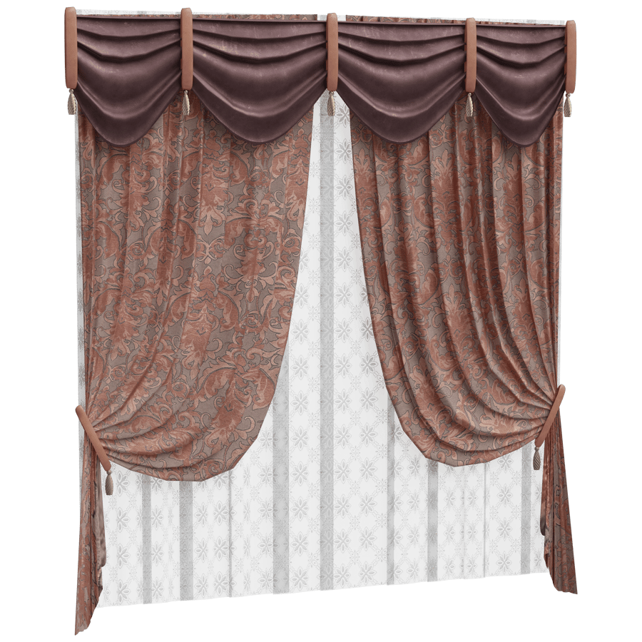 Curtain Drapes 3D Model - A23D