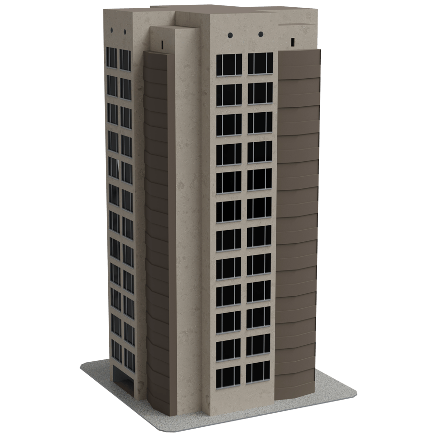 High Rise Buildings 3D Model - A23D