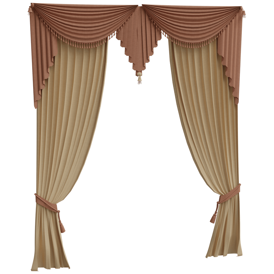 Curtain Drapes 3D Model - A23D