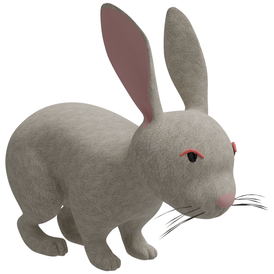 Rabbit 3D Model - A23D