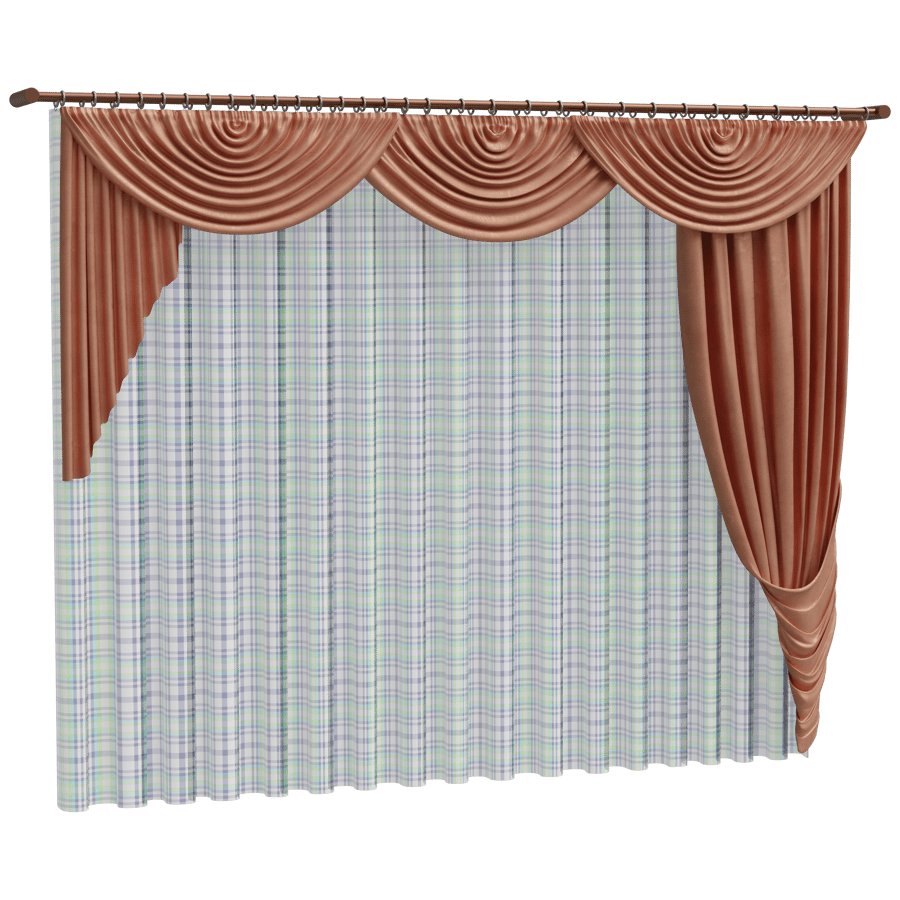 Curtain Drapes 3D Model - A23D