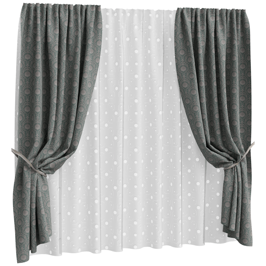 Curtain Drapes 3D Model - A23D
