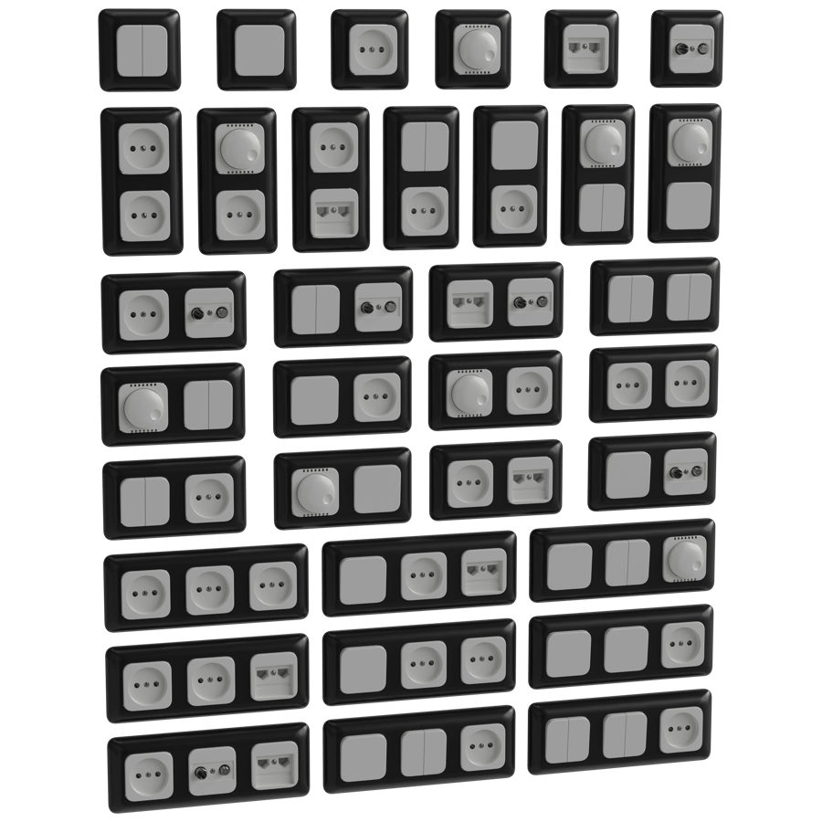 Electric Switches Set 3D Model - A23D