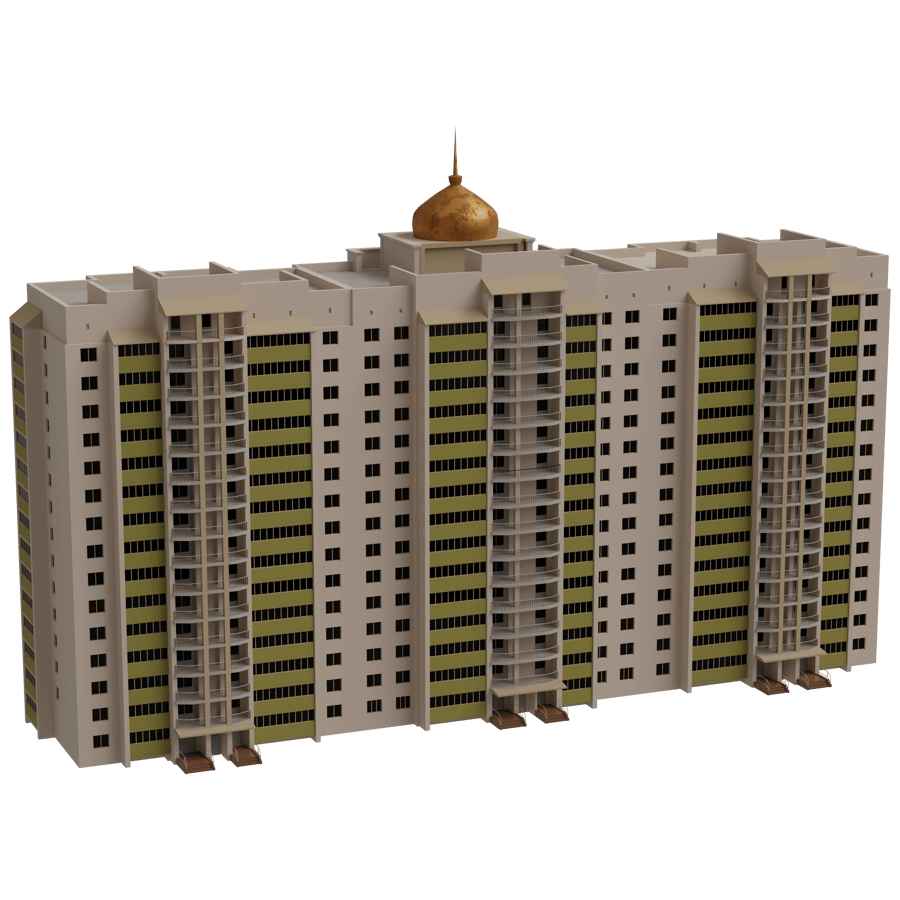 High Rise Buildings 3D Model - A23D