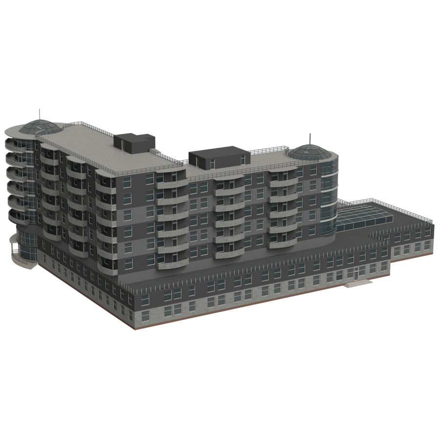 High Rise Buildings 3D Model - A23D