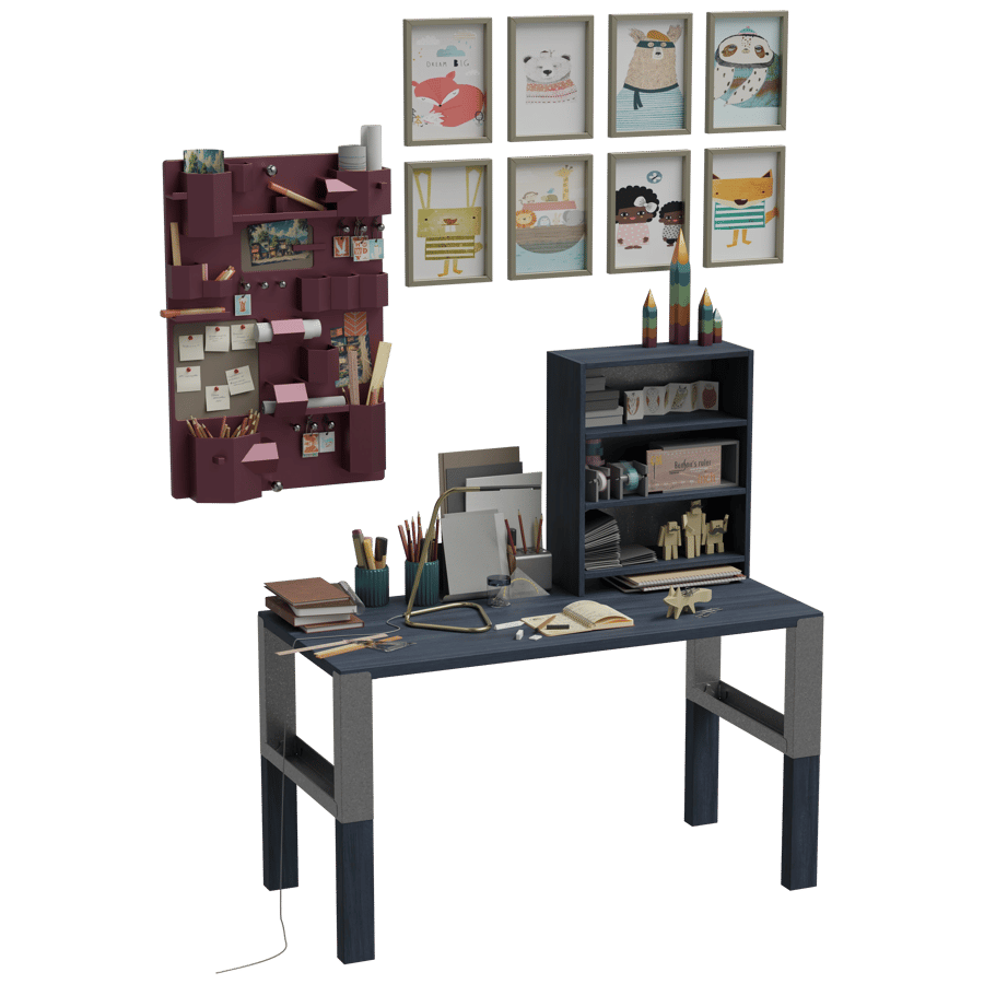 Study Table 3D Model - A23D