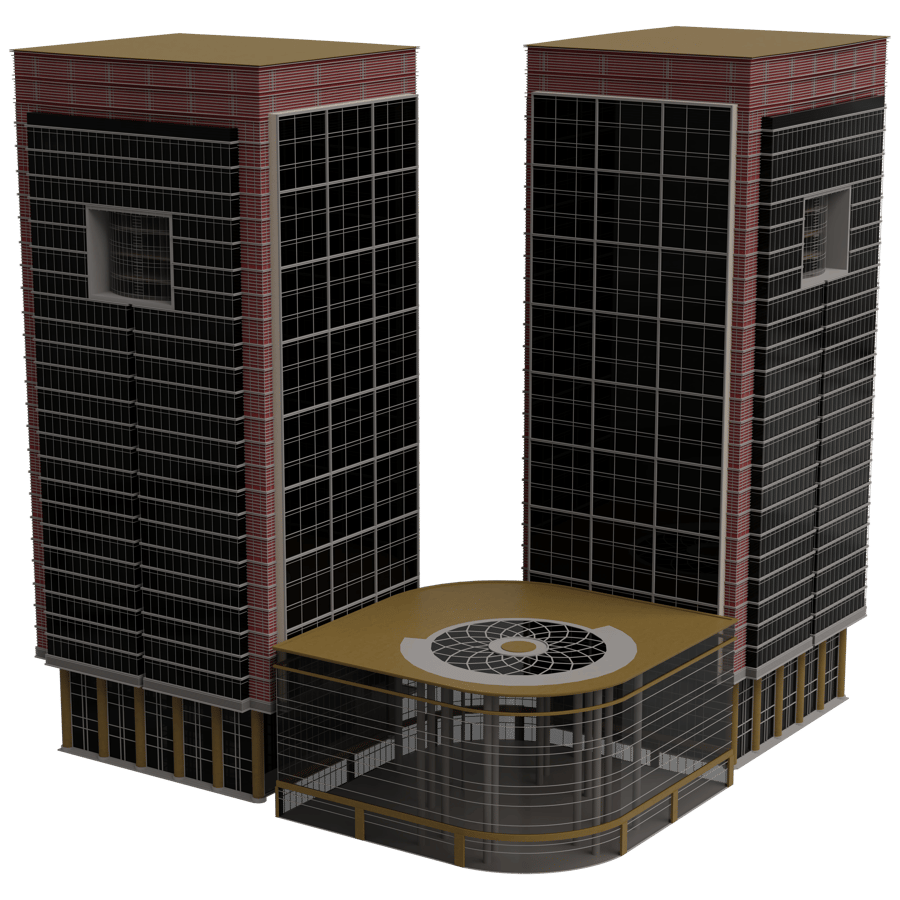 High Rise Buildings 3D Model - A23D