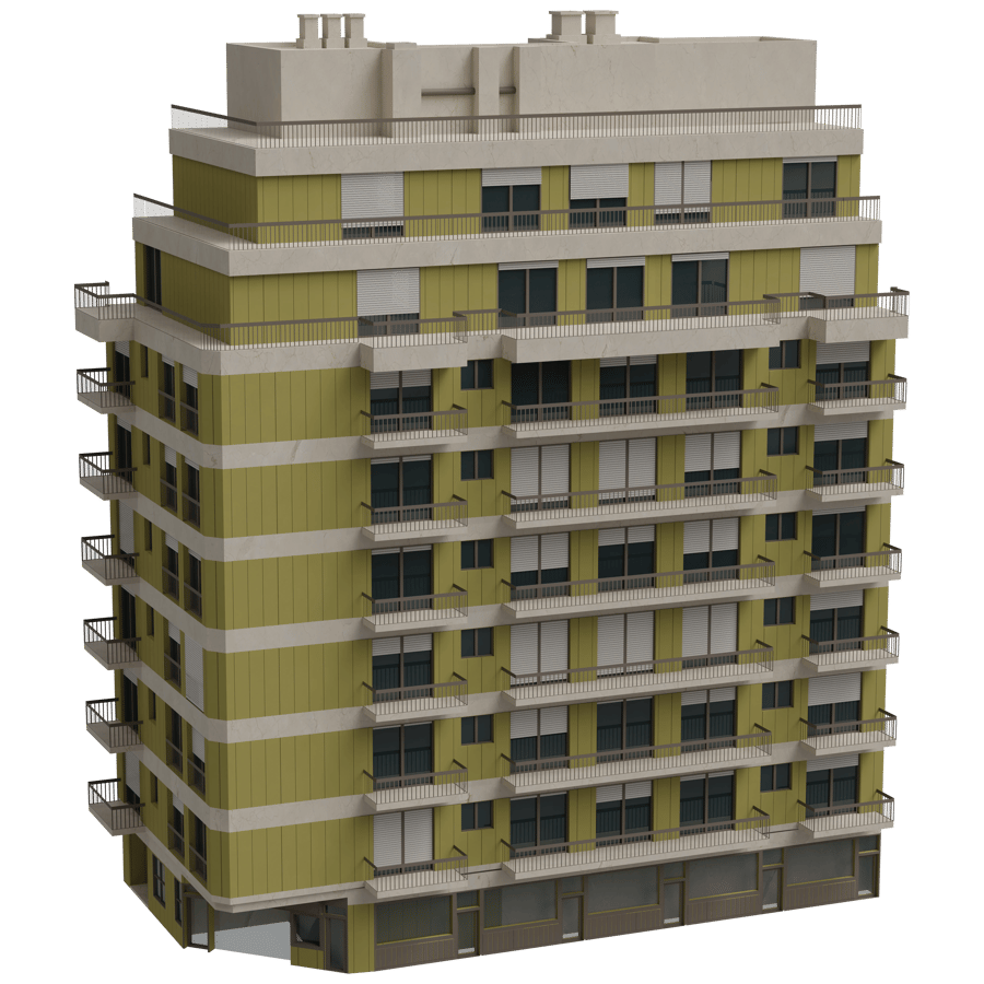 High Rise Buildings 3D Model - A23D