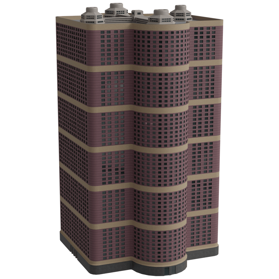High Rise Buildings 3D Model - A23D