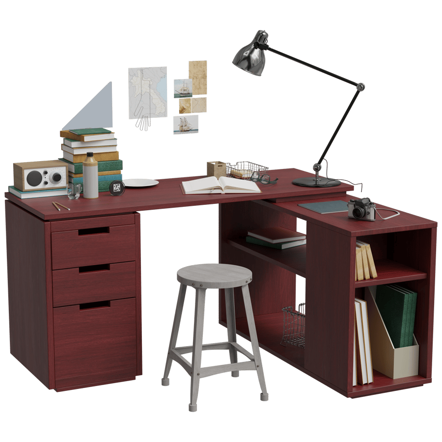 Study Table 3D Model - A23D