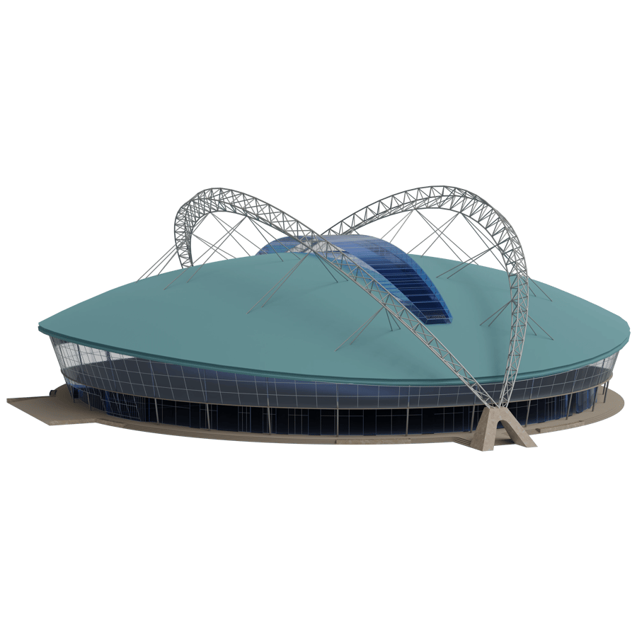 Stadium Building 3D Model - A23D