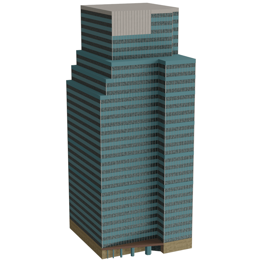High Rise Building 3D Model - A23D