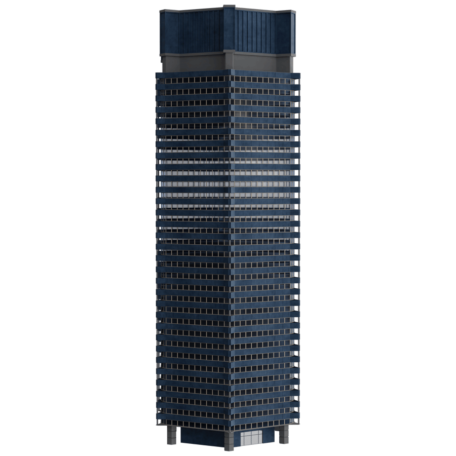 High Rise Building 3D Model - A23D