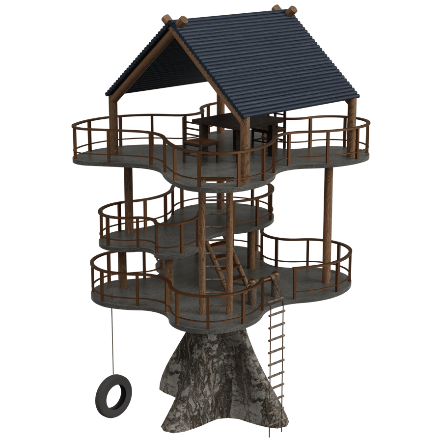 Tree House 3D Model - A23D