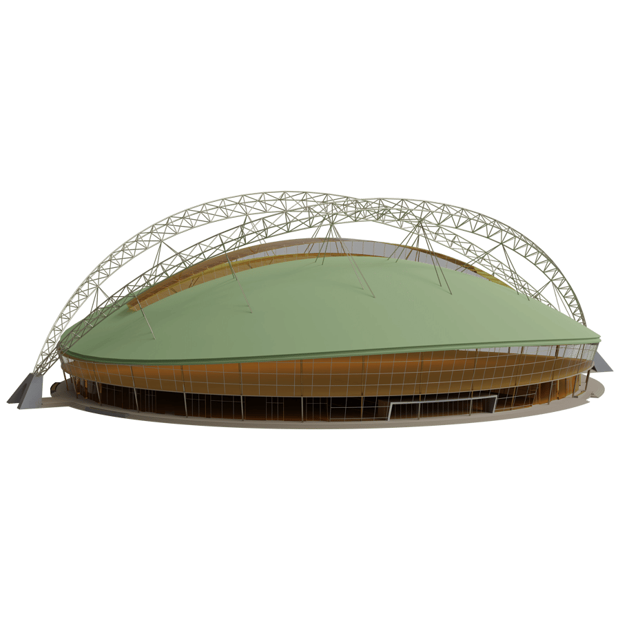 Stadium Building 3D Model - A23D