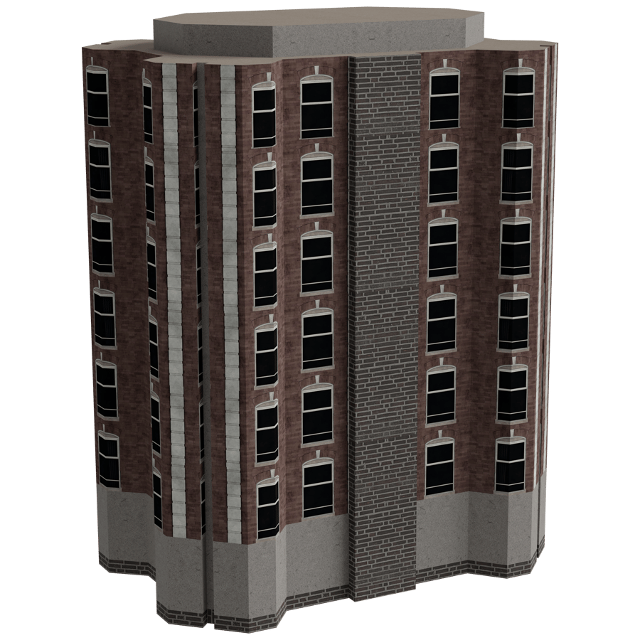 High Rise Building 3D Model - A23D