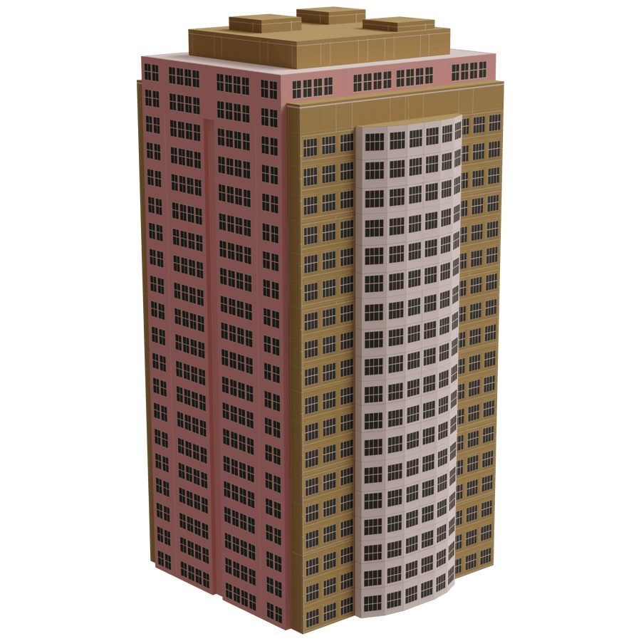 High Rise Building 3D Model - A23D