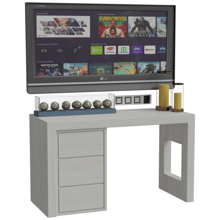 Study Table 3D Model - A23D