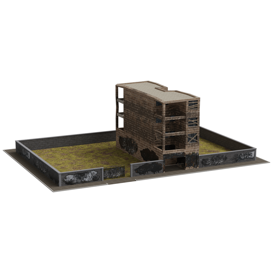 Low Rise Building 3D Model - A23D