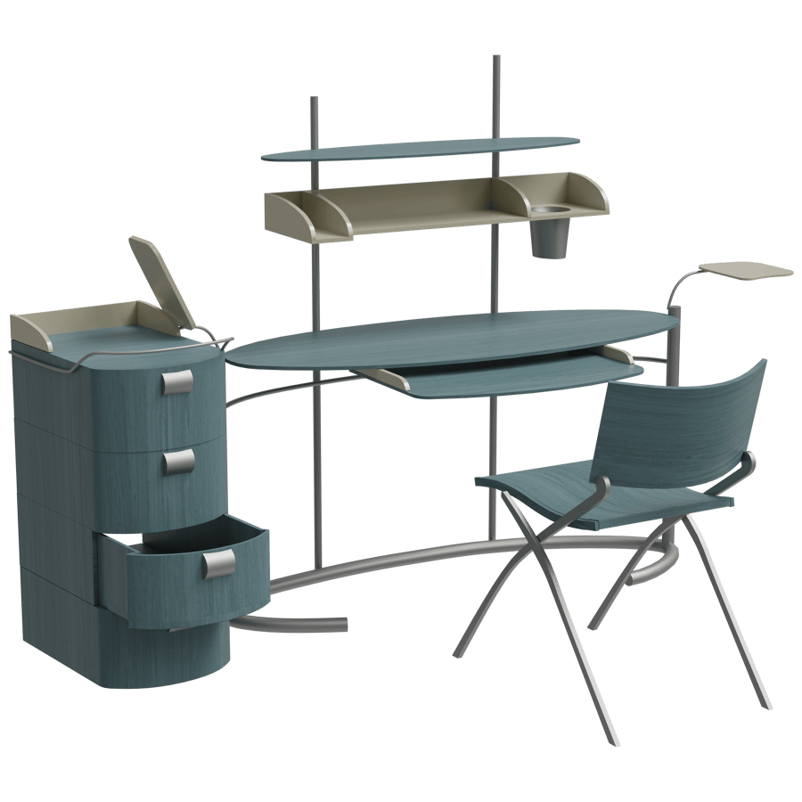 Study Table 3D Model - A23D