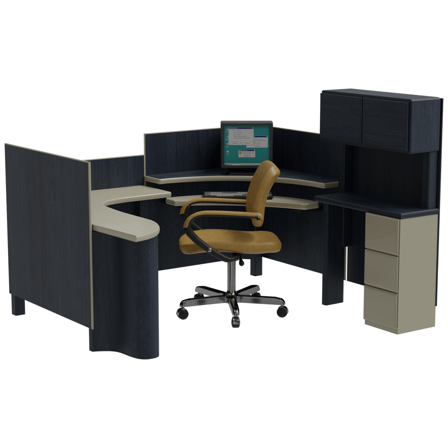 Workstation 3D Model - A23D