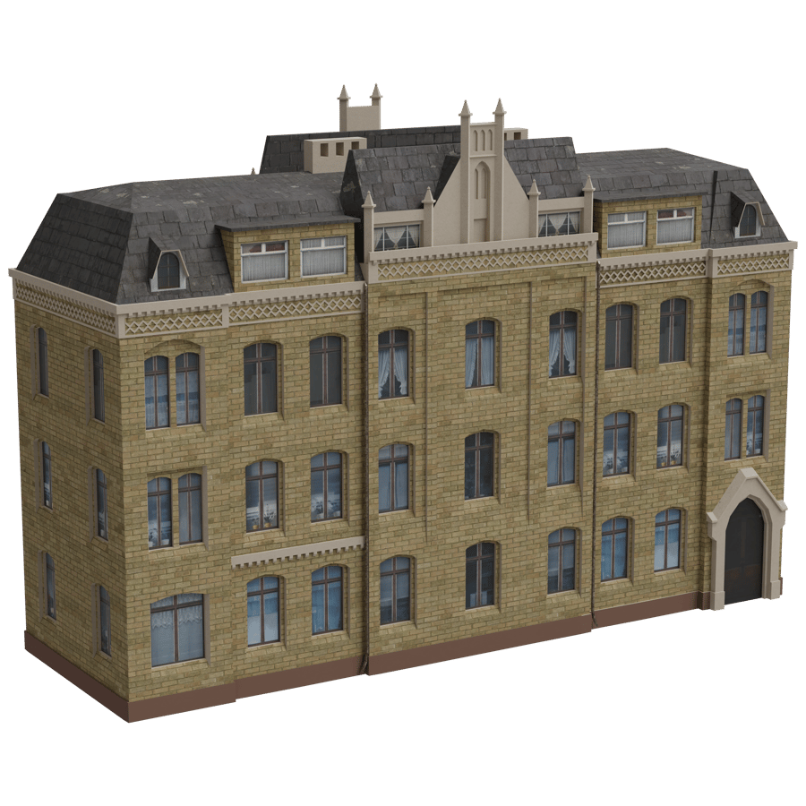 Low Rise Building 3D Model - A23D