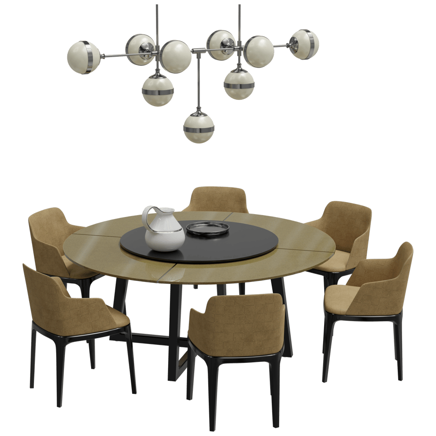 Dining Table Chair Set 3D Model - A23D