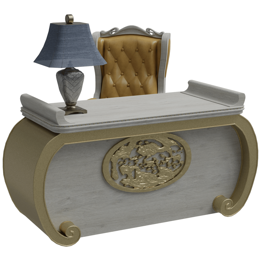 Study Table 3D Model - A23D