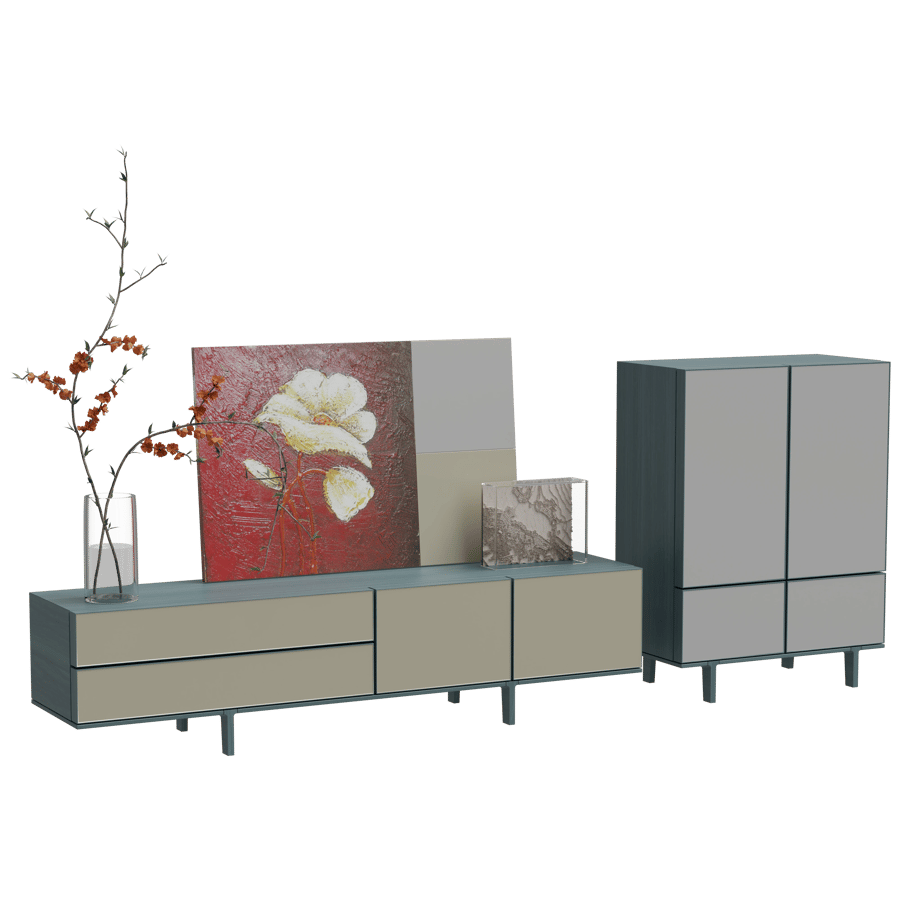 Sideboard & Storage Cabinet 3D Model - A23D