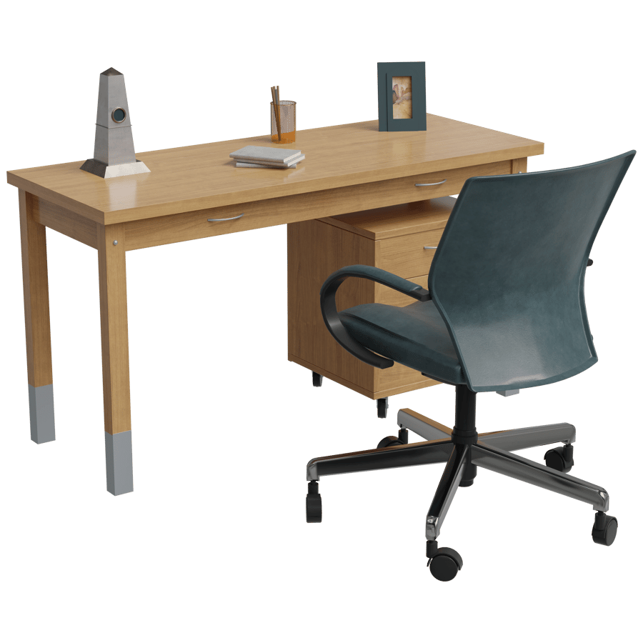 Study Table 3D Model - A23D