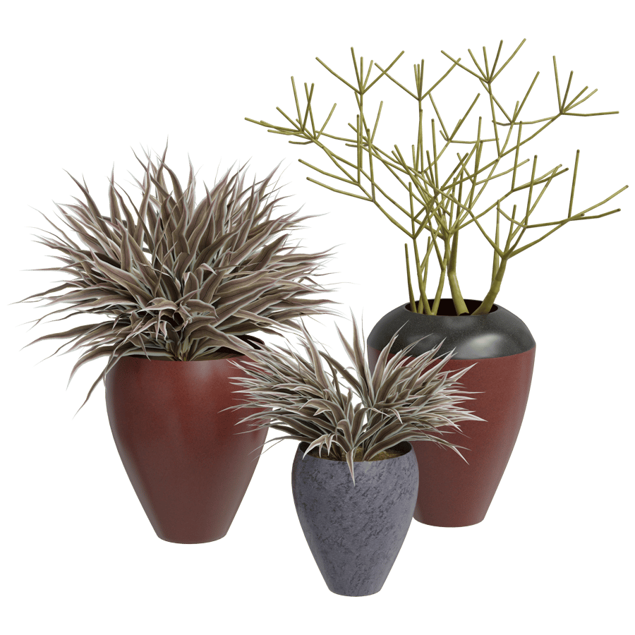 Planter Set 3D Model - A23D