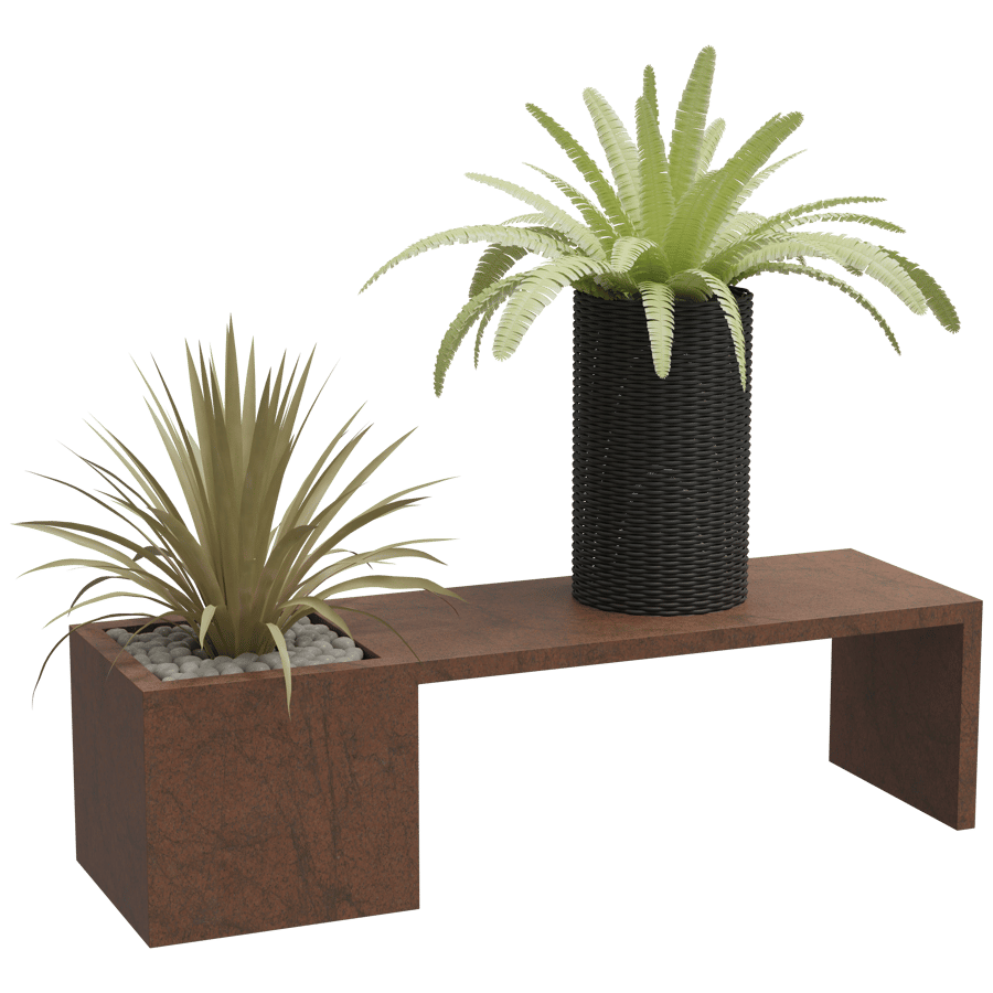 Planter with Plants 3D Model - A23D