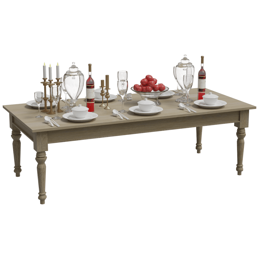 Dining Table 3D Model - A23D