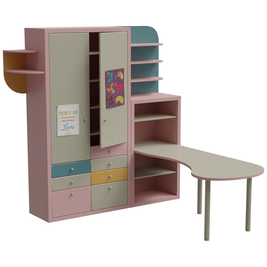 Study Table 3D Model - A23D