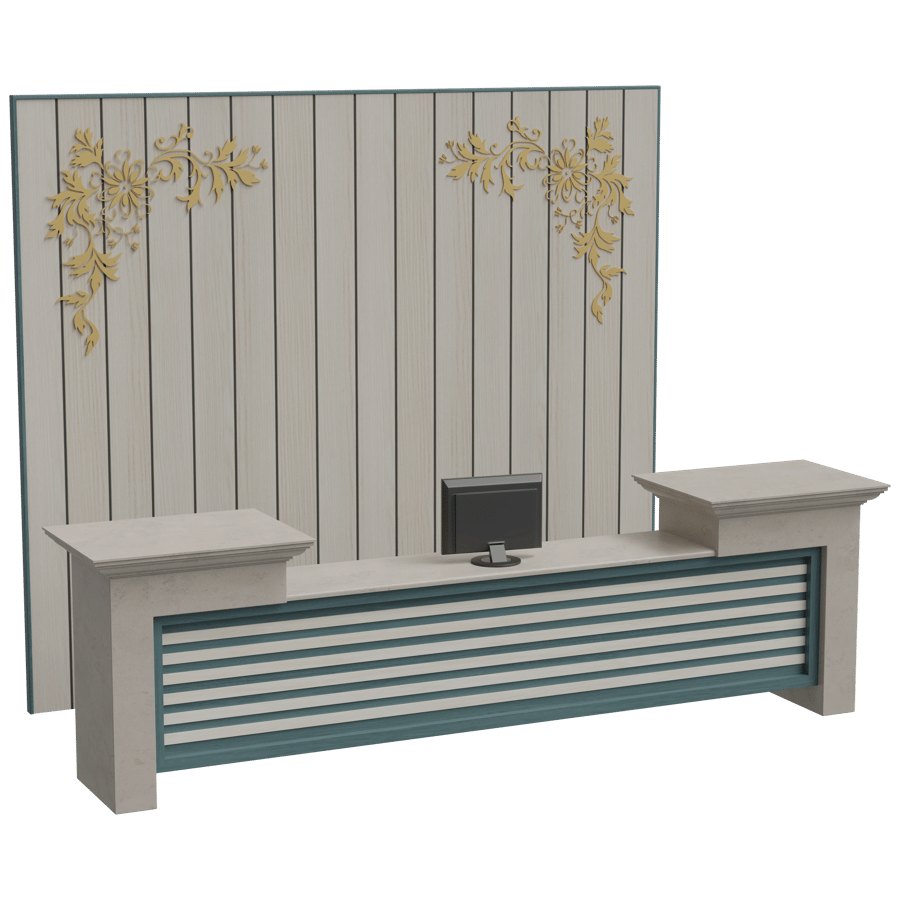 Reception Table 3D Model - A23D