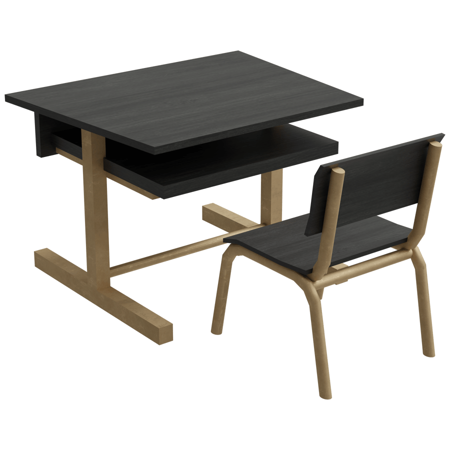 Study Table 3D Model - A23D