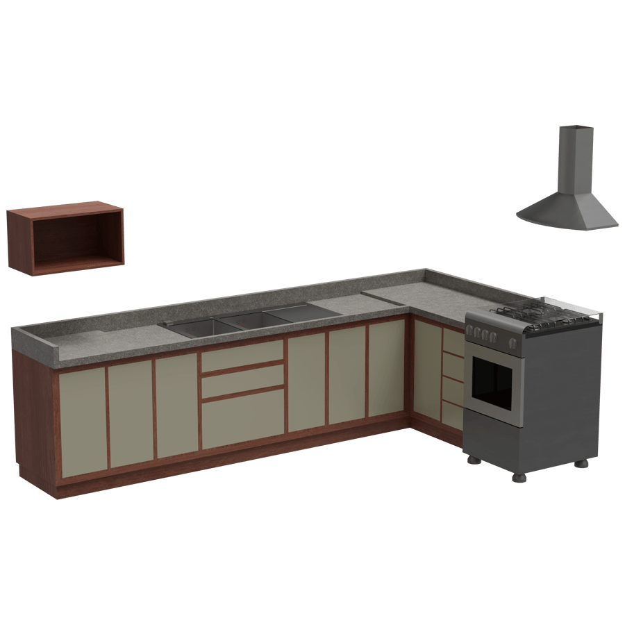 Kitchen Rack 3D Model - A23D