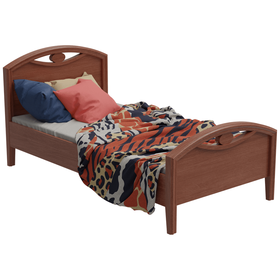 Single Bed 3D Model - A23D