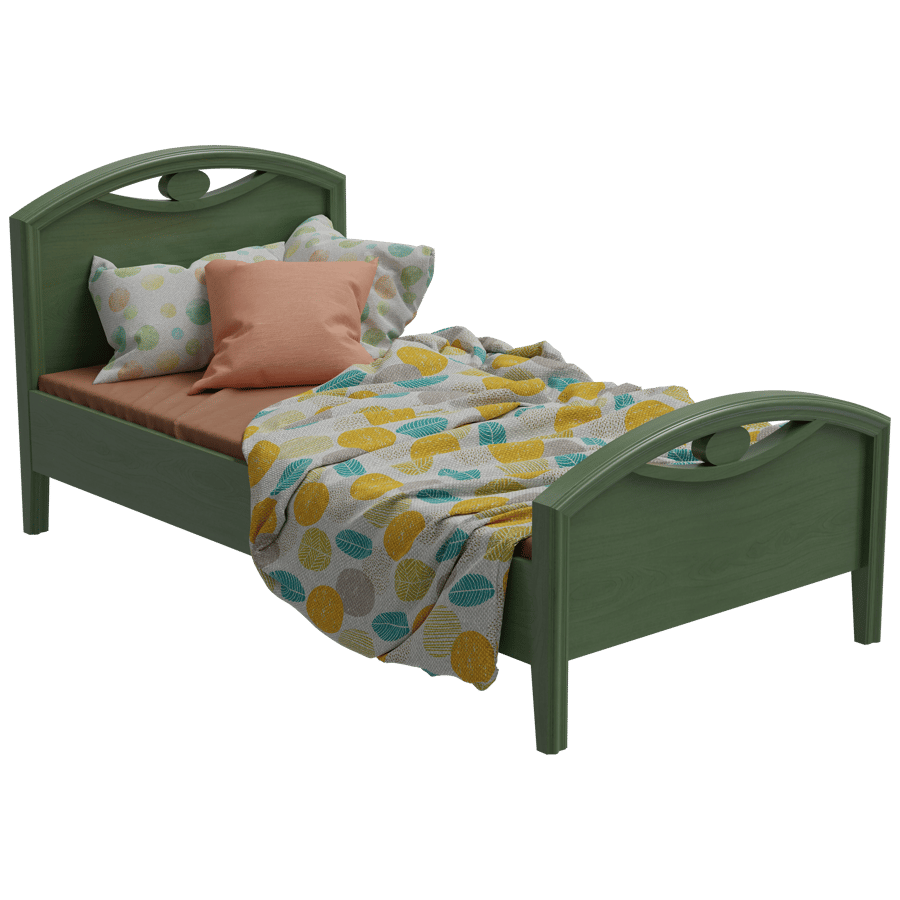 Single Bed 3D Model - A23D