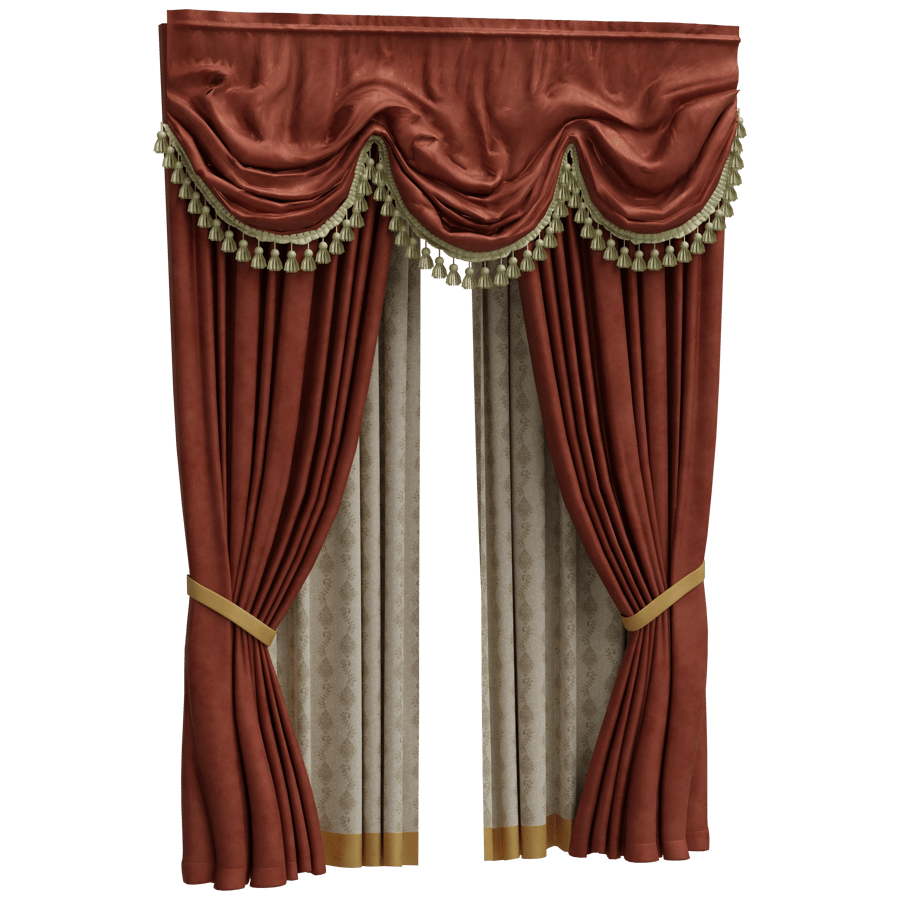 Curtain Drapes 3D Model - A23D