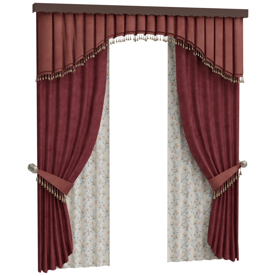 Curtain Drapes 3D Model - A23D