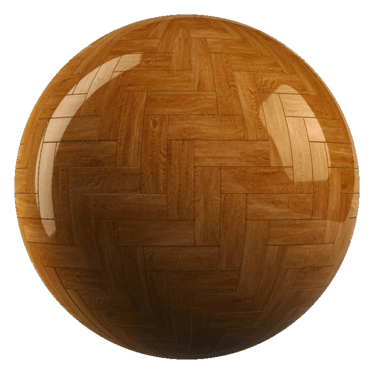 Herringbone Wood Panel PBR Texture - A23D