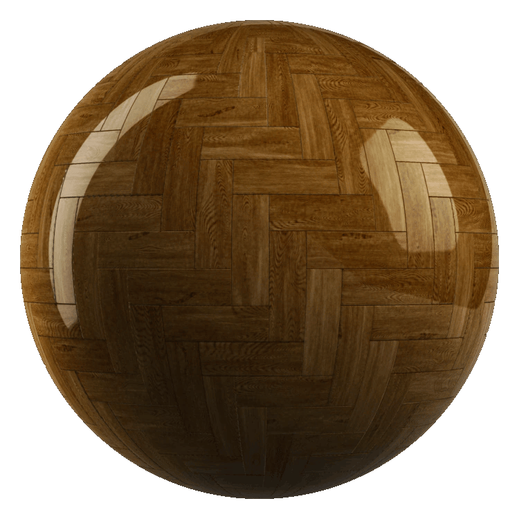 Herringbone Wood Panel PBR Texture - A23D