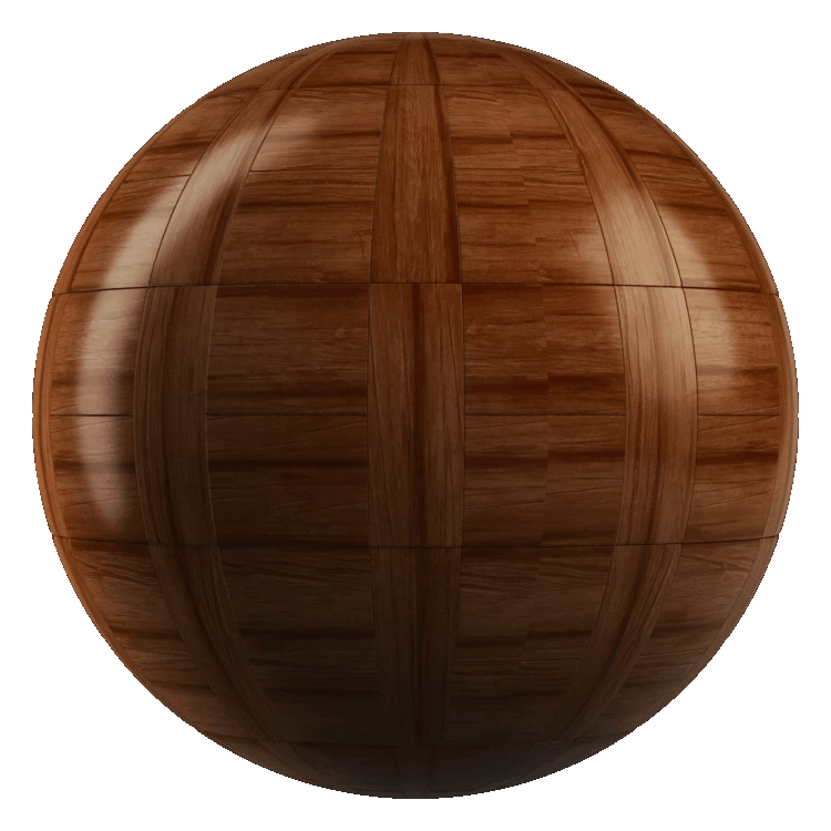 Glossy Wood Panel PBR Texture - A23D