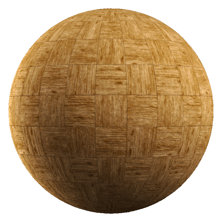 Raw Square Wood Panel PBR Texture - A23D