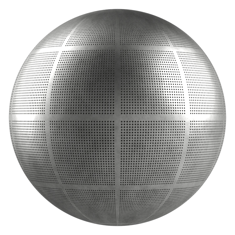Metal Perforated Panel PBR Texture - A23D