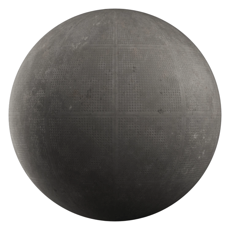 Metal Perforated Panel PBR Texture - A23D