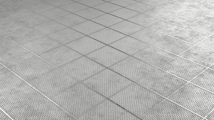 Metal Perforated Panel PBR Texture - A23D