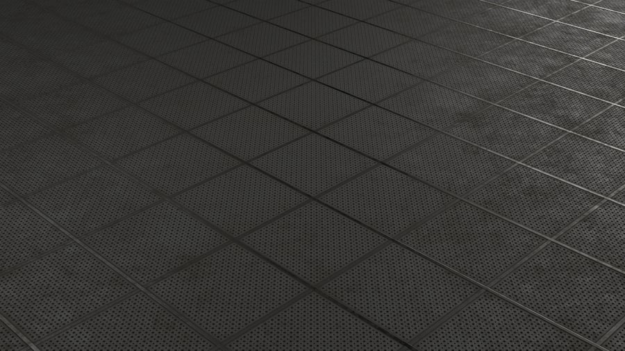 Metal Perforated Panel PBR Texture - A23D
